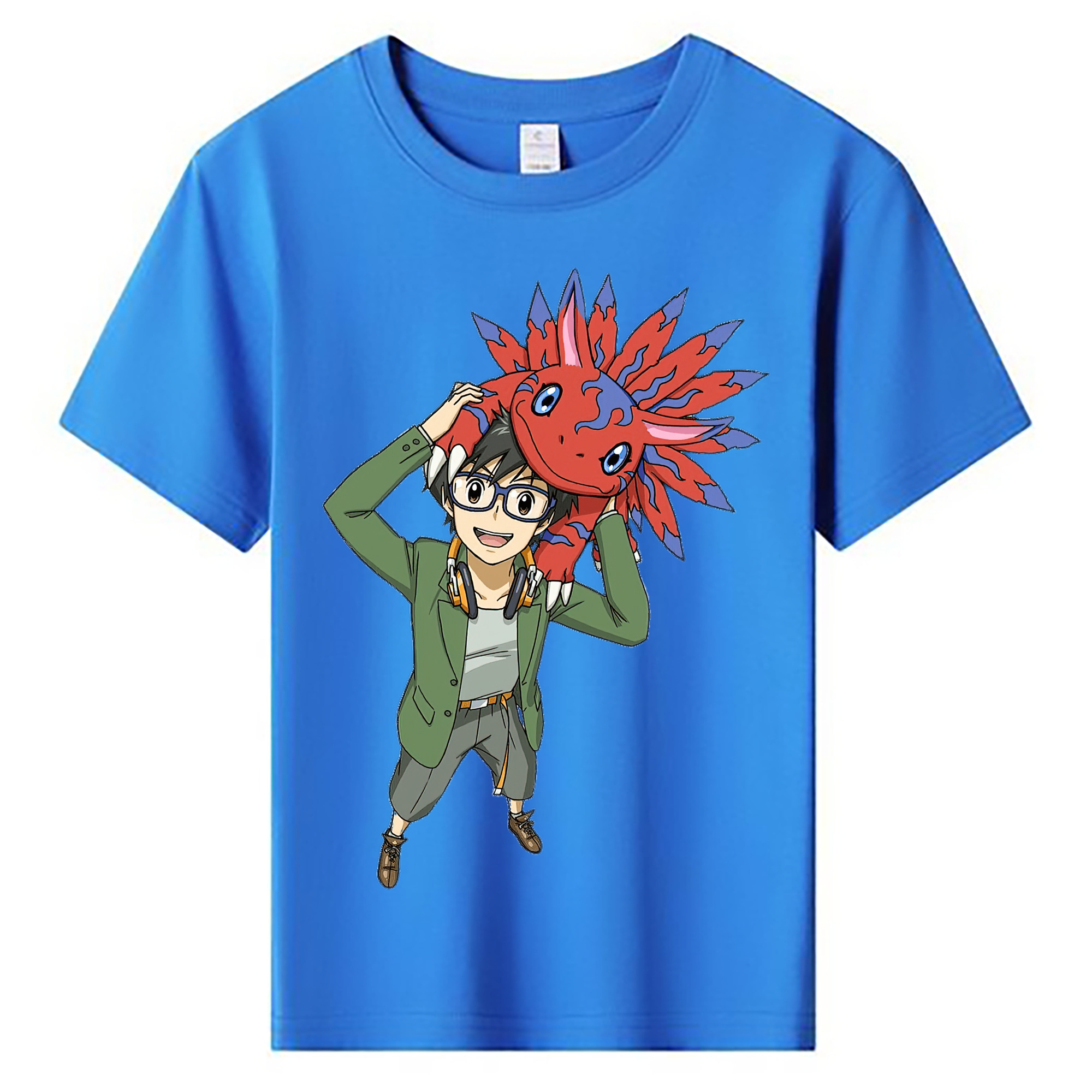 （画像用） Digimon デジタルモンスター/デジモン 綿100％キッズTシャツ（フロントプリント）